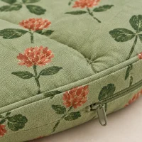 Clover Hex Floor Mat, close-up of the print and stitching