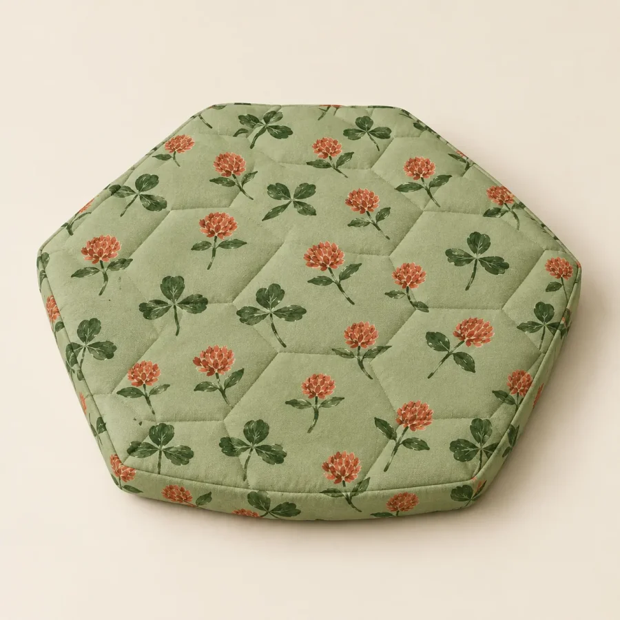 Clover Hex Floor Mat, studio photo