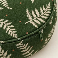 Drum Cover · Fern, close-up of the print and stitching