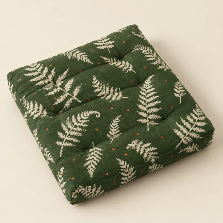 Fern Square Floor Mat, studio photo