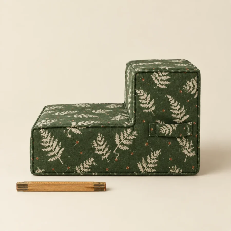 Fern Step Block, side view with a ruler for scale
