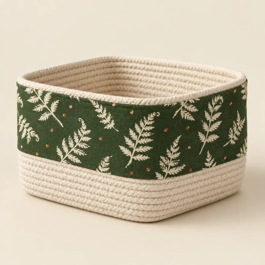 Fern Tile Basket, studio photo