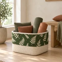 Fern Tile Basket in use at home