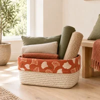 Ginkgo Low Tray Basket in use at home