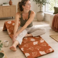 Ginkgo Three-Fold Floor Mat in use at home