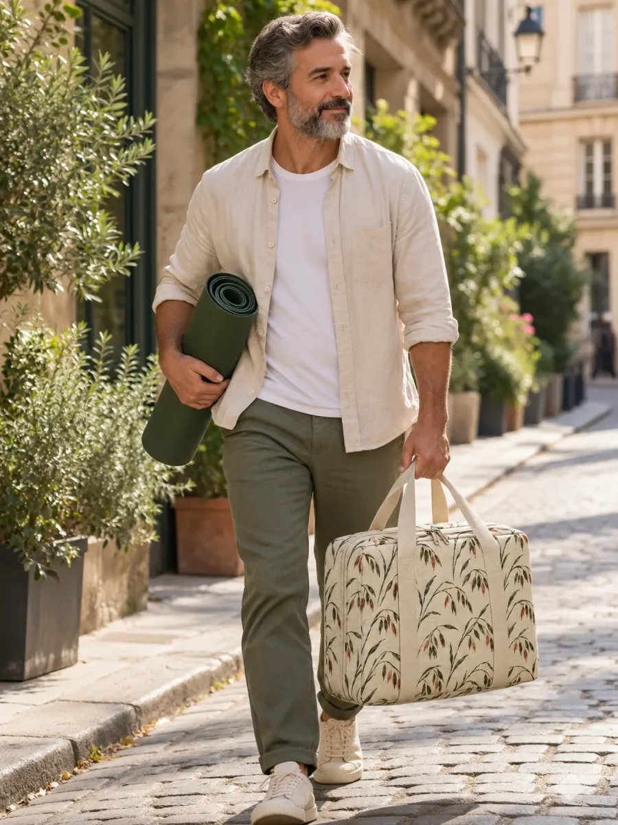Oat Block Pouch being carried