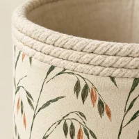 Oat Tall Mat Basket, close-up of the print and stitching