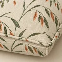 Slab Cover · Oat, close-up of the print and stitching